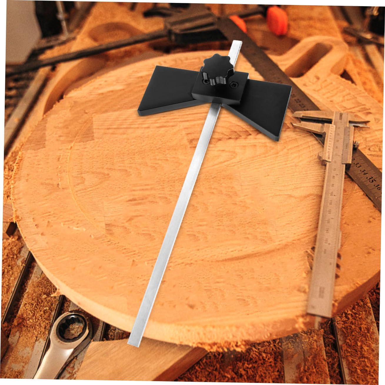 Veemoon Woodworking Center Finder Scriber Tool Accurate Centering Gauge Marking Tool for Carpentry and Woodworking Layout
