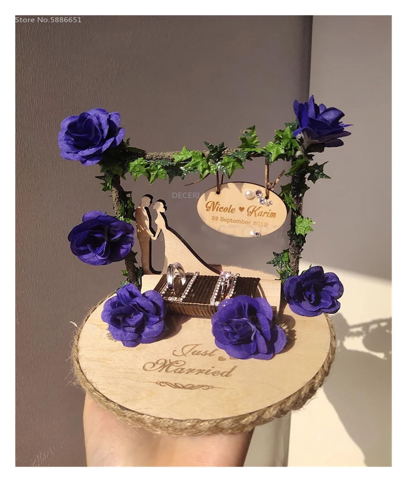 Portafedi In Legno Per Matrimoni 1 cuscino for anello di fidanzamento for proposta matrimonio