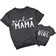 Mommy and Me Shirts Mother Daughter Matching T-Shirts Family Mom Daughter Women Kids Outfits