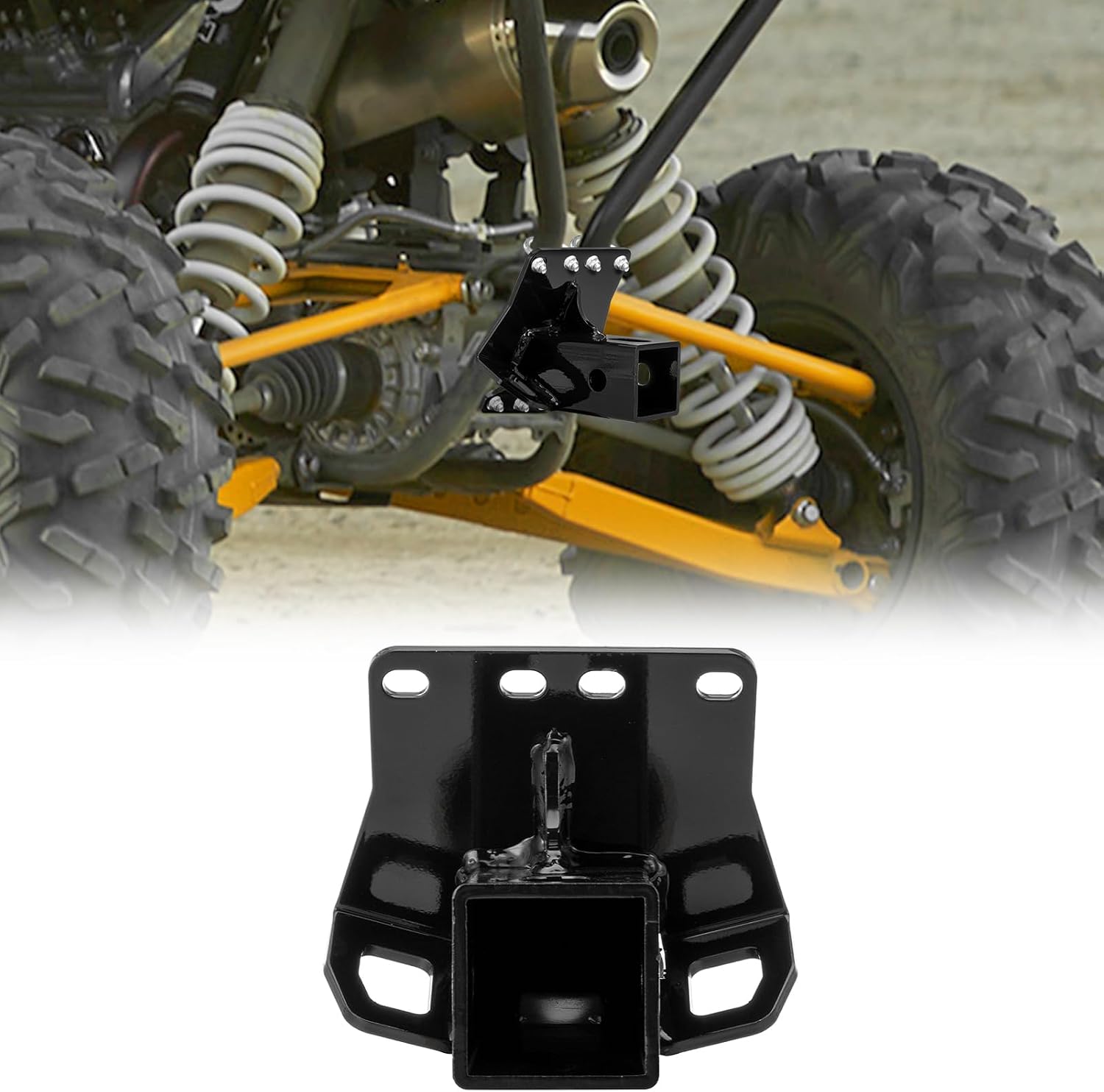 WeiSen 2" Rear Trailer Receiver Hitch Compatible with Yamaha YXZ 2016-2025 All Models, Not Work with Rear Bumpers