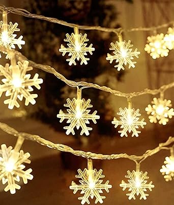 SCHMUCK Decorative Christmas Snowflake String LED Lights for Diwali Christmas Wedding - 3 Meter (1 pc, 20 Bulbs) Diwali Lights, Christmas Decorative Lights, Festive Lights, led Lights