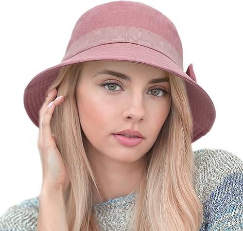 Miniatura 3 de Sombrero de pescador plegable para mujer, sombrero de ala ancha, sombreros de sol Kentucky Derby Church Sombreros para señoras Cloche Bowler Sun Hat