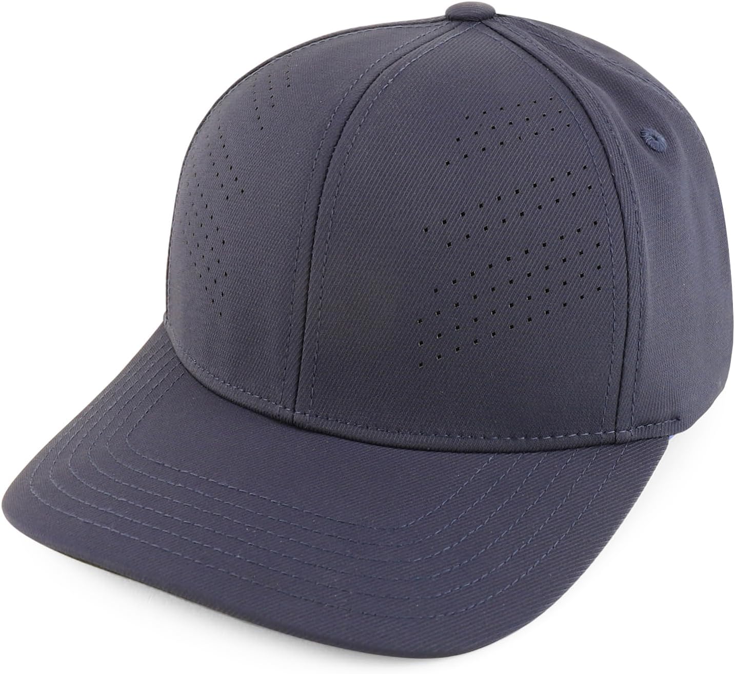 Trendy Apparel Shop Oversize XXL Breathable Plain 6 Panel Structured Air Thru Fitted Ball Cap