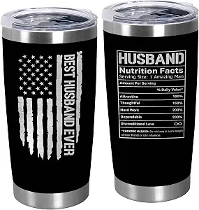 TEEZWONDER Gifts for Husband Men Him, 20 oz Stainless Steel Tumbler