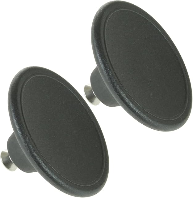 SPARES2GO 5.5cm Large Handle Lid Knob for Le Creuset Casserole Pot/Dish/Saucepan (Black, Pack of 2)