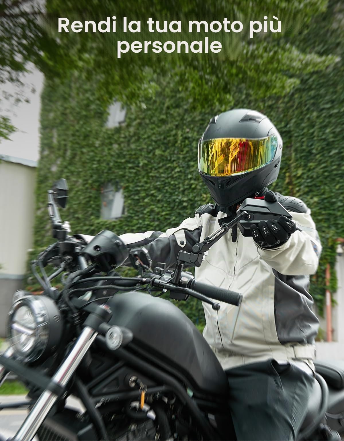 KEMIMOTO Specchietto Moto Retrovisore, 2 Pezzi E57 Omologati Specchietti Moto, Ruotabile di 360° Universale Specchietti Laterali Compatibili con Motocicli, Scooter, ATV