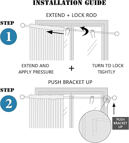 Miniatura 47 de H.VERSAILTEX - Cortinero para ventana ajustable y decorativo de 3/4 pulgadas de diámetro, para una sola ventana, con remates clásicos
