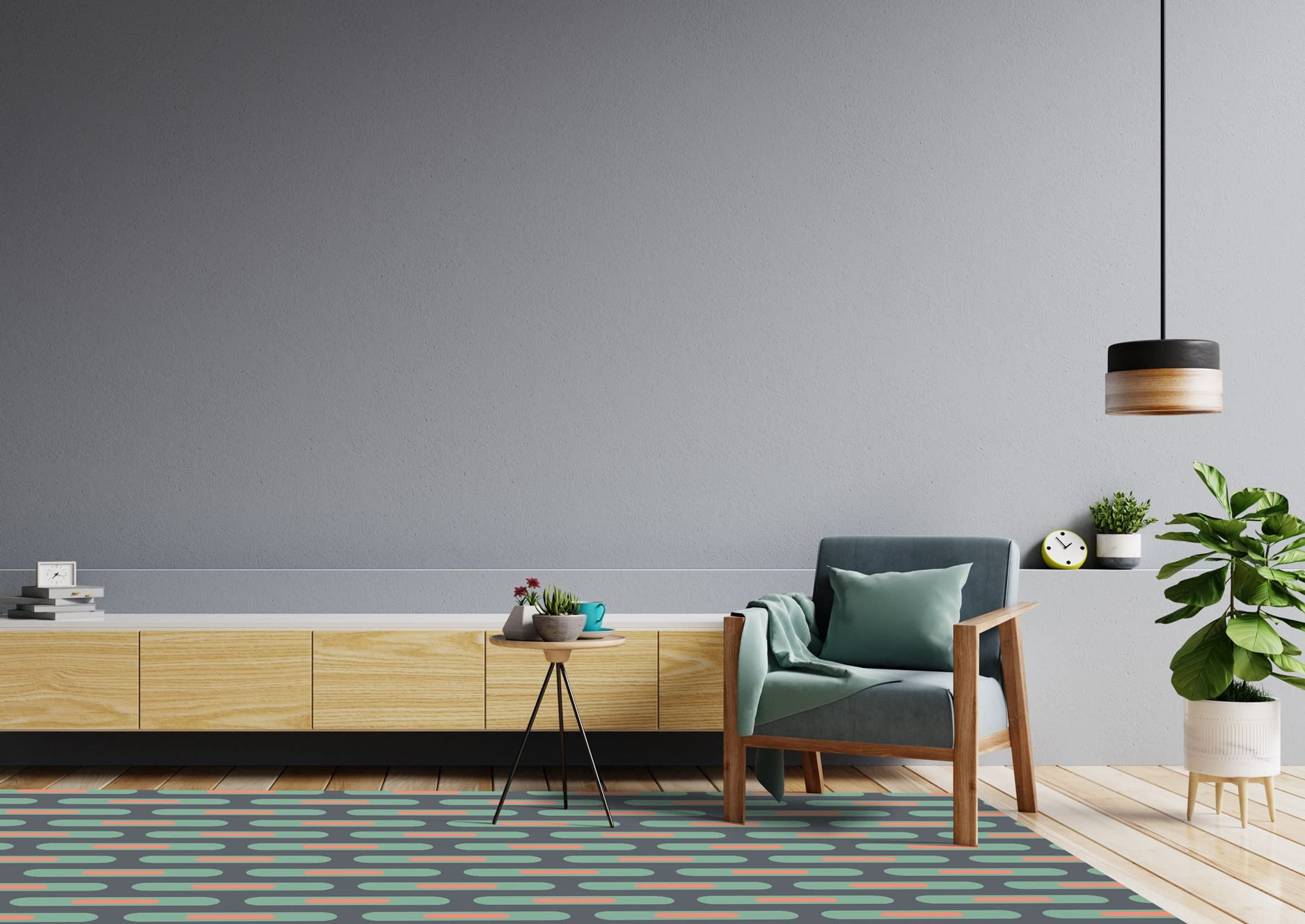 Tapis Vinyle du Sol Cuisine Salon - Différentes Tailles - (Cloro Cinza 70x210 cm)