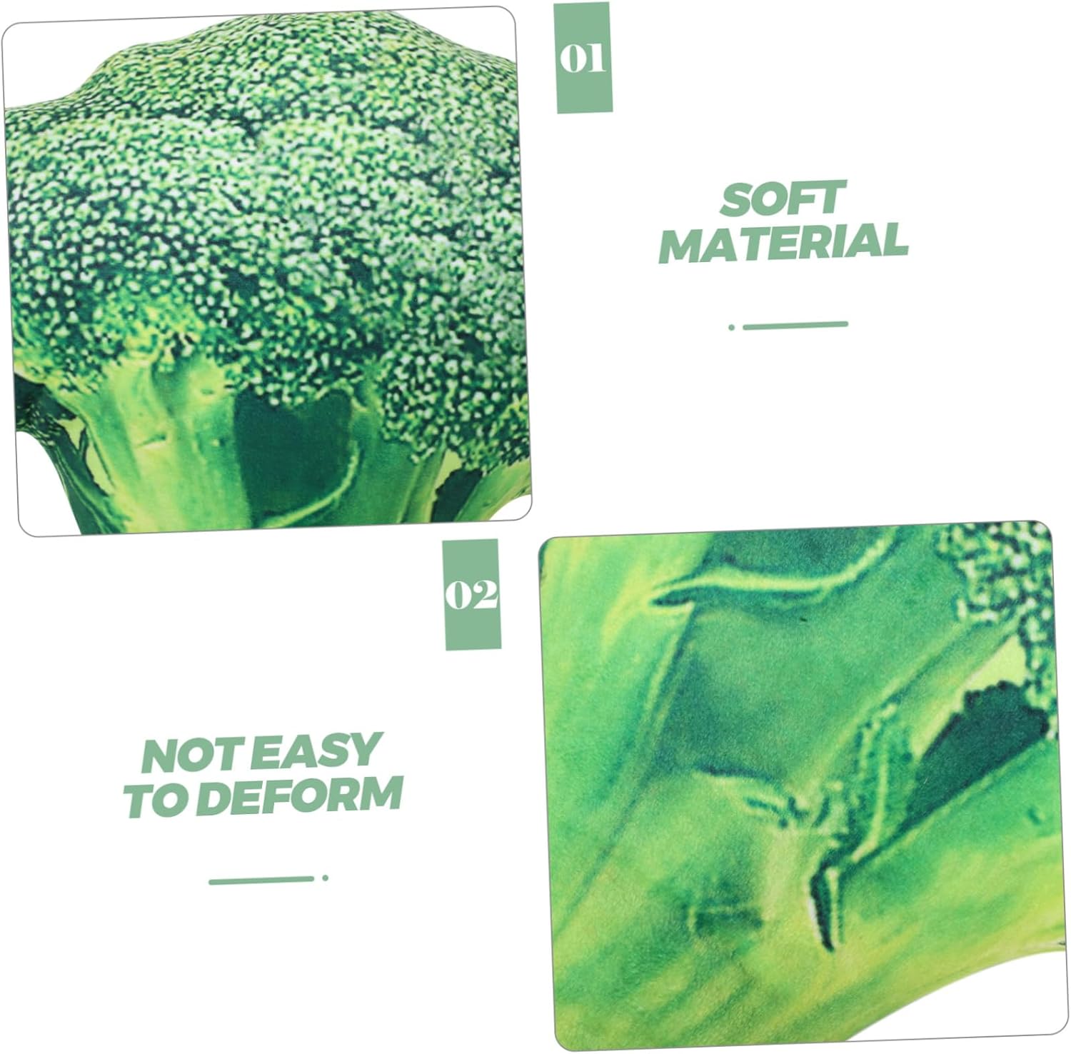 Unique Vegetable Broccoli Pillow for Home Decor Soft Plush Cushion Cover for Sofa Bed Boys and Girls
