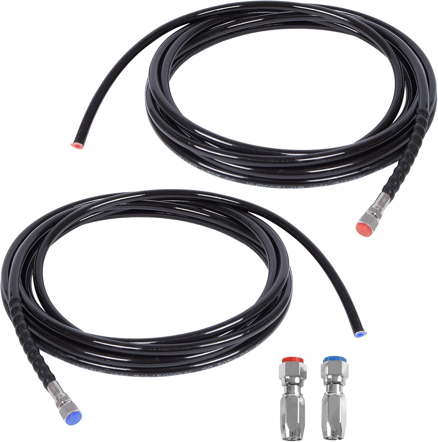2-Piece 16Feet Universal Replacement Hydraulic Steering Hose Kit with Stainless Steel Quick Connector Compatible with Seastar Hydraulic Steering System Teleflex Steering Hose