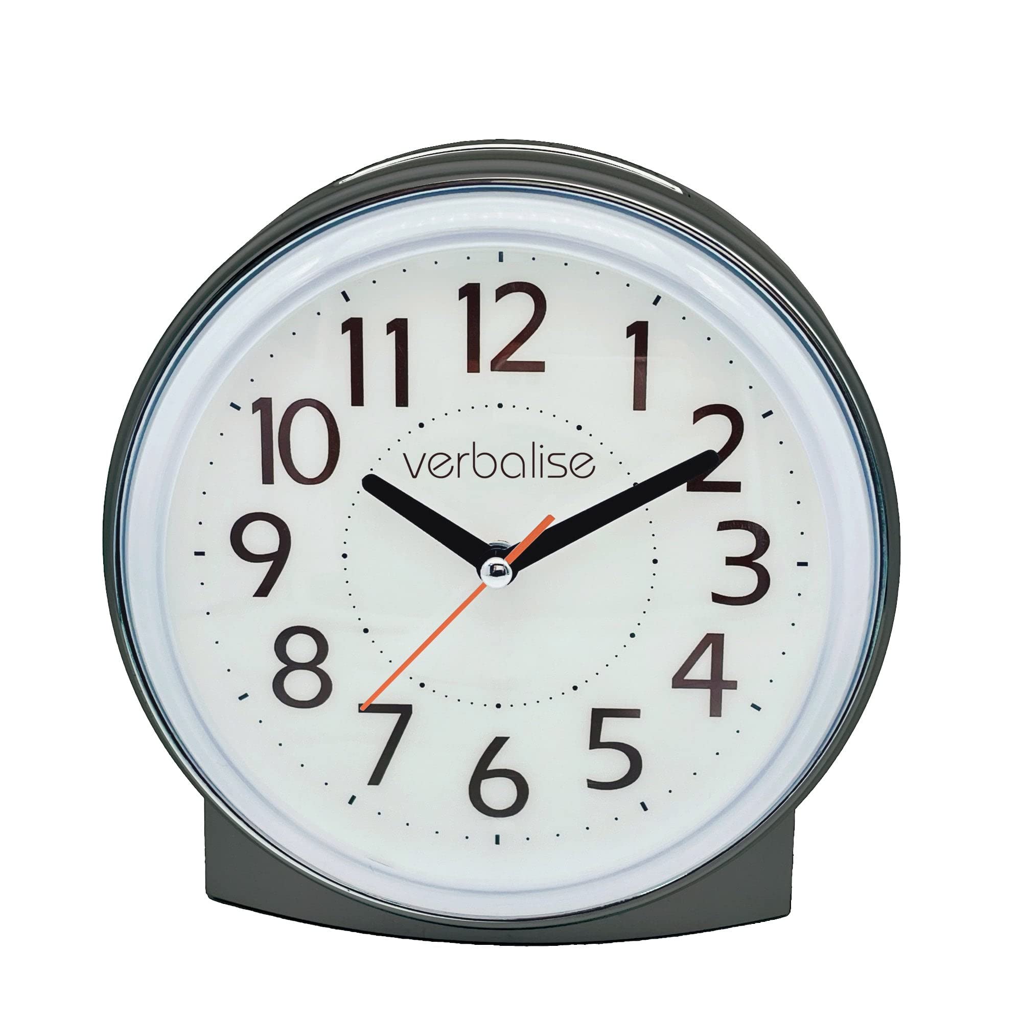 Verbalise Men's Black Analogue Talking Clock With 2 Daily Alarms, Speaks Time And Date. Vtc-10Bk