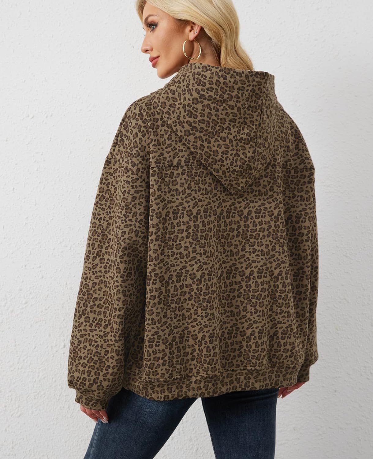 Camo Hoodie Womens Maple Leaf Fleece Hooded Sweatshirt Oversized Camouflage Hoodies For Women Trendy - Image 6