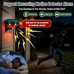 Outdoor Motion Sensor Alarm, Barking Dog Alarm with 360° Detection, Supports Voice Recording, Adjustable Volume, 120dB Motion Activated Alarm for Home, Garden, Yard, Farm – 1 Pack