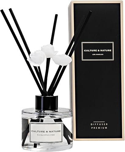 Miniatura 15 de CULTURE & NATURE - Set de difusores de varillas de 4 oz (120ml) - Difusor con varillas y aroma de algodón limpio - Fragancia para el hogar - Difusor