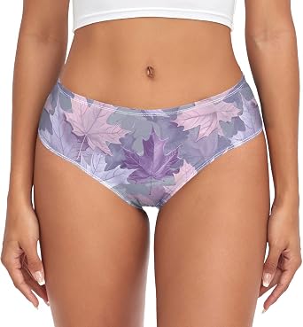 Purple maple leaf Womans Training Panties Womans Moisture-Wicking Panties Comfort Underwear