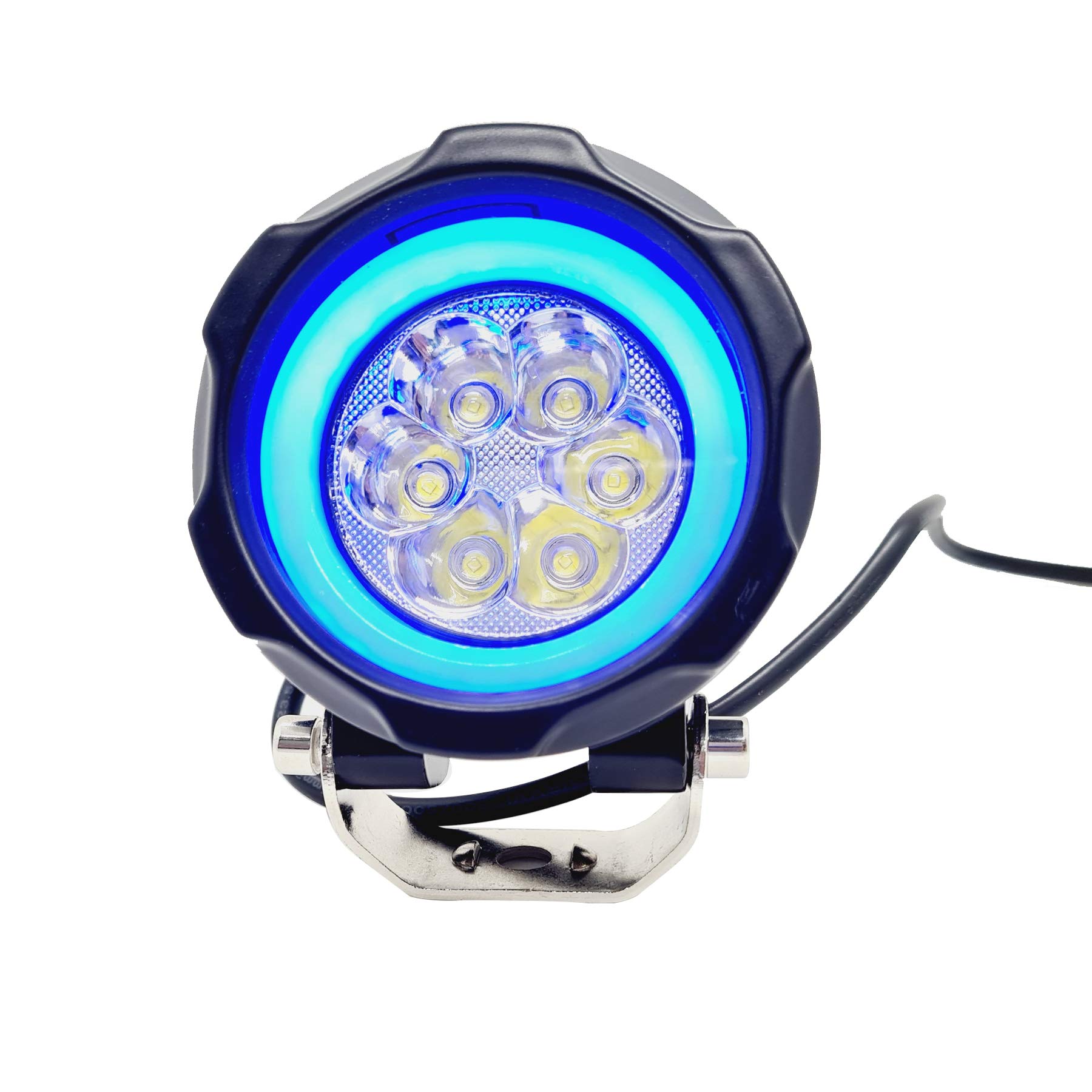 AUTOPOWERZ6 Led Fog Lamp Blue Cob Round Single (12-80V DC)