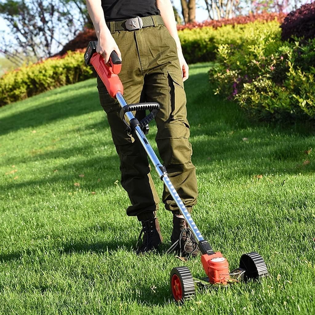 Podkaszarka żyłkowa Elektryczna kosiarka do trawy Mała kosiarka do użytku domowego Najlepszy pomocnik w ogrodach i gospodarstwach z plastikowym ostrzem (Size : Battery*2)