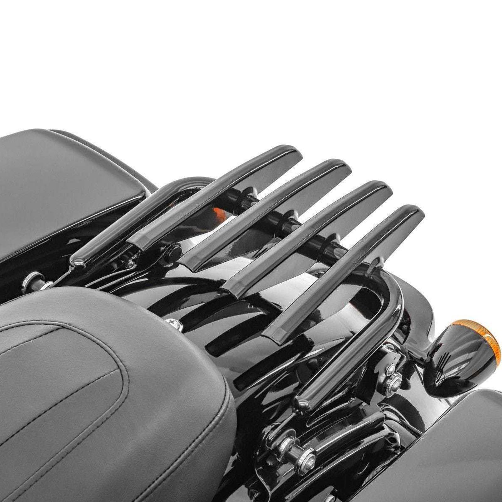 Motorrad-Heckgepäckträger Kompatibel mit Harley Touring Street Glide Road King Electra Glide 2009-2024 Chrom-Top-Box-Halterung Stützhalterung Motorradzubehör