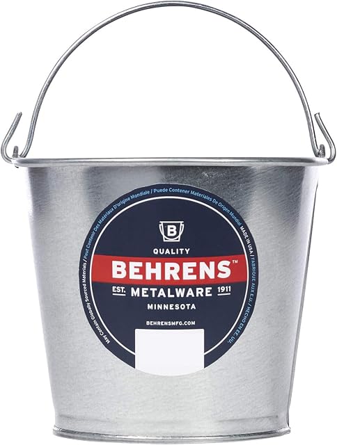 Behrens Galvanized Steel Utility Pail, 2-Quart, Silver
