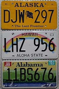 Original Hawaii Nummernschild USA - Sammlerstück Mit Regenbogen Motiv