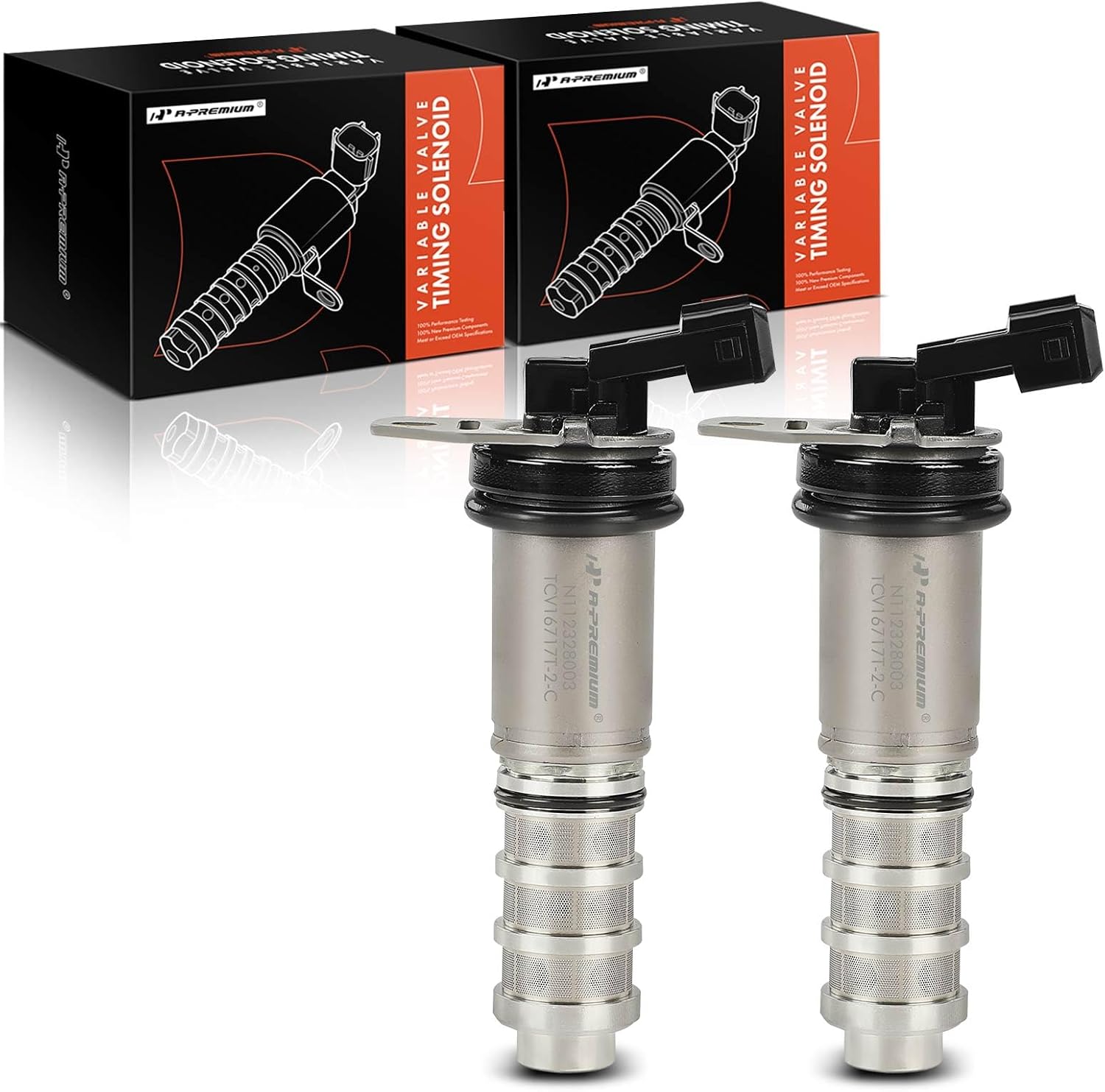 A-Premium 2-PC Intake and Exhaust Engine Variable Valve Timing (VVT) Solenoid Compatible with BMW X5, 335i, 535i, 550i, 335i/535i GT xDrive, 335i/535i xDrive, 535i/550i GT