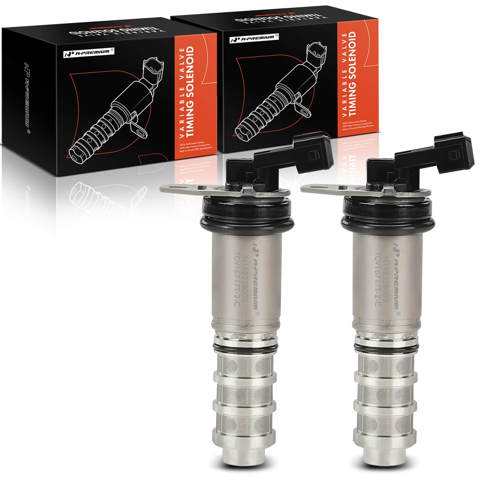 A-Premium 2-PC Intake and Exhaust Engine Variable Valve Timing (VVT) Solenoid Compatible with BMW X5, 335i, 535i, 550i, 335i/535i GT xDrive, 335i/535i