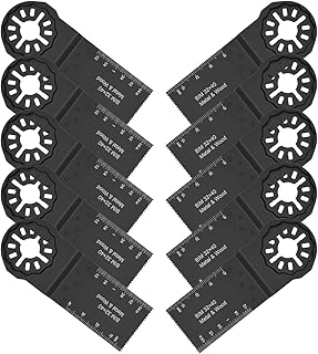 10Pcs Starlock Oscillating Tool Blades Durable Multi Tool Blades Bi-Metal Oscillating Tool Saw Blades Professional Multi Tool Blade Set Premium Oscillating Tool Cutting Blades (10PCS, Black)