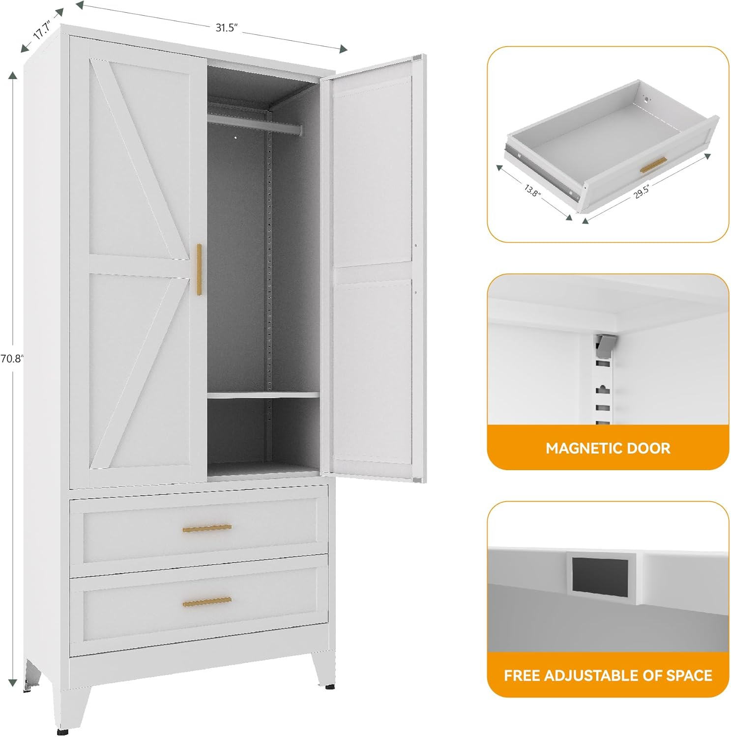 Boegica MZM wardrobe dimensions and features