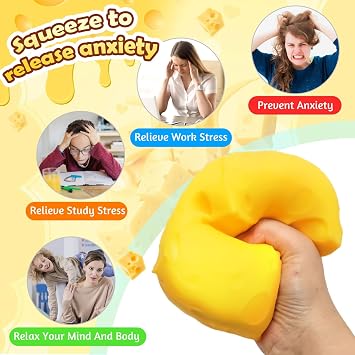 10CM Giant Cheese Squishy Sugar Cube Squeeze Sensory Toy | Soft Cute Squeeze Stress Ball Toy,Cheese Squishy Jumbo,Anxiety Relief Fidget Toy Sensory Toys for Adults & Kids