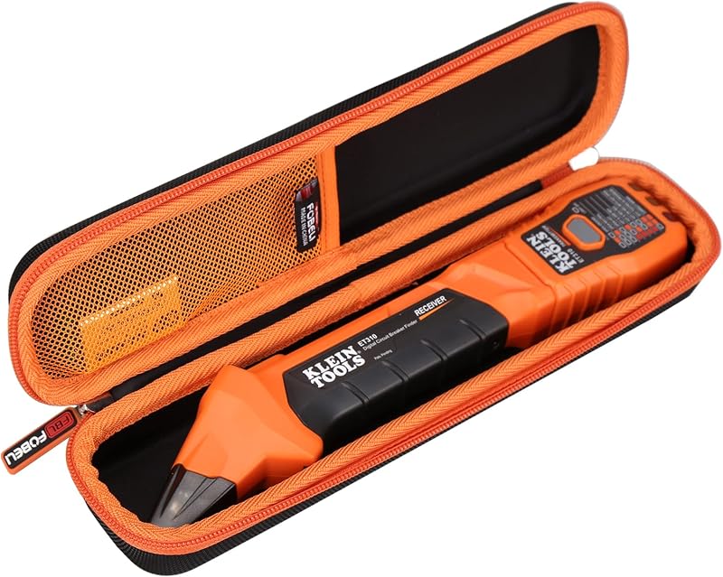 Hard Case for Klein Tools ET310/ET350 Circuit Breaker Finder | EVA Hard Shell, for Electric Tester with GFCI Outlet Tool Kit, Shockproof & Water-Resistant, Portable Storage Bag