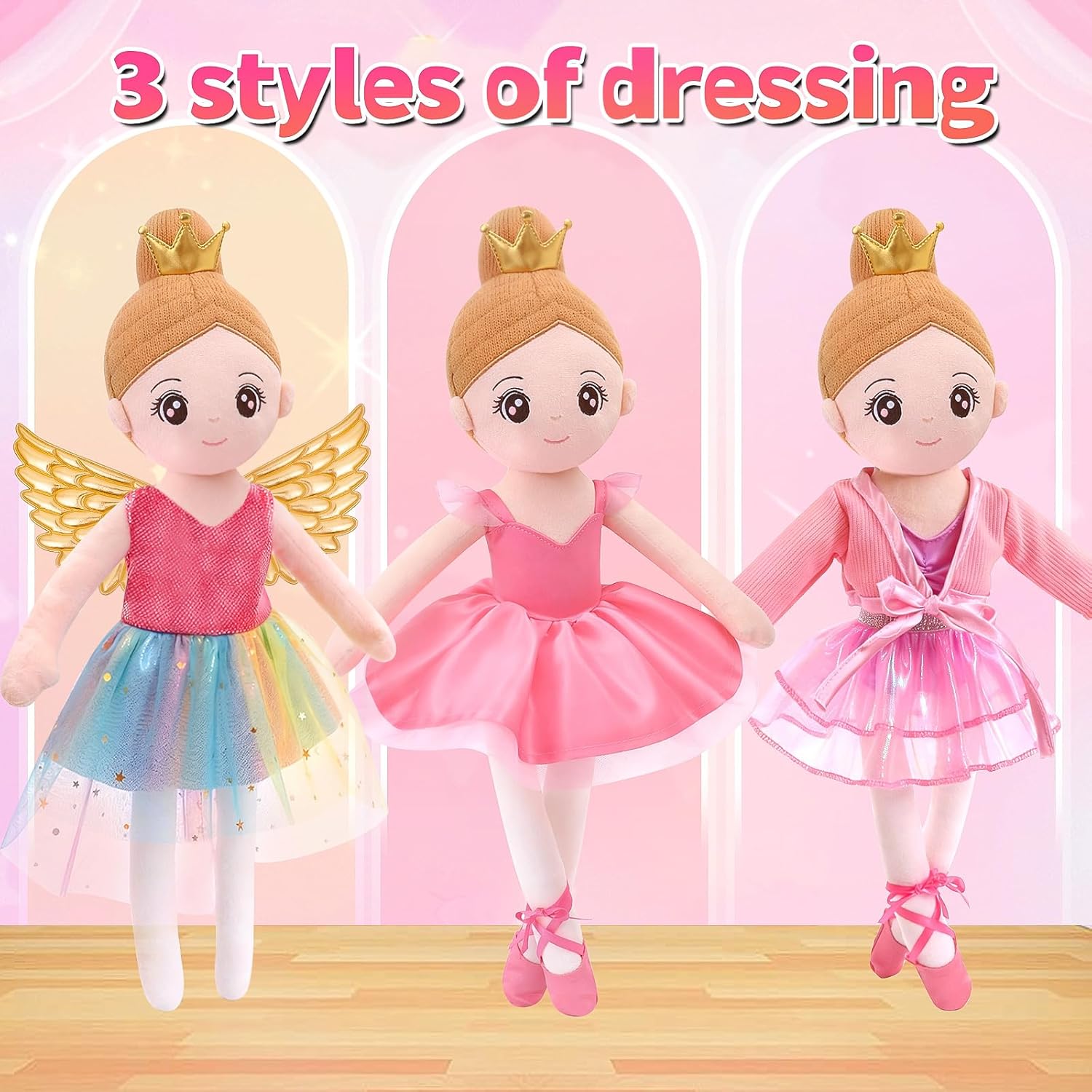 Ballerina Princess Doll Ballerina Princess Doll Girls Gift Plush Toy Ballet Girl Soft Baby Dolls Lover Toddler Dancer for Birthday