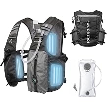 Cooling Hydration Backpack with 3 Removable Ice Packs, 2L BPA-Free Water Bladder, Adjustable Lightweight Outdoor Vest for Running, Trail Running, Hiking, Cycling, and Marathon Training