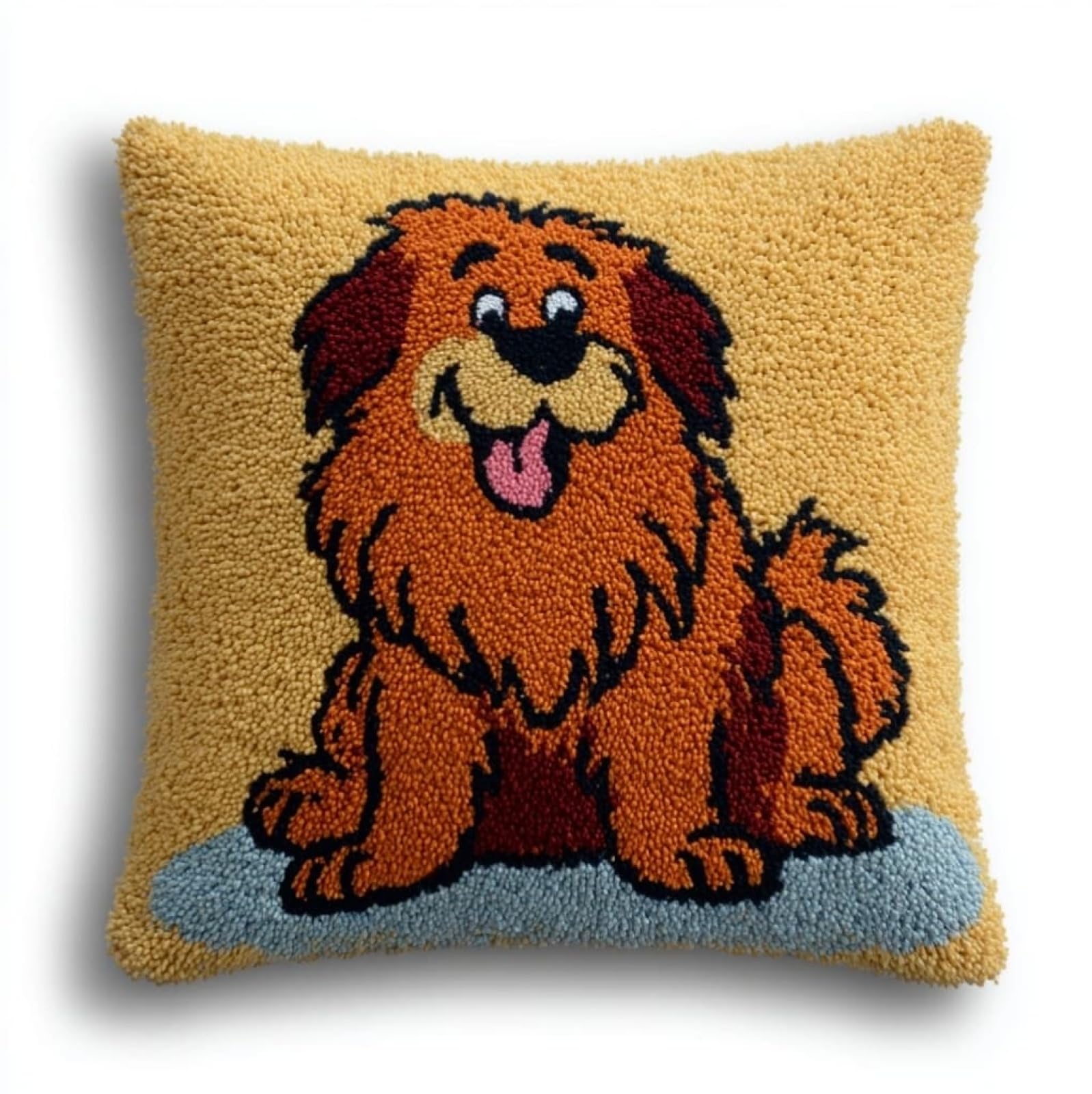 AxiangziK Creative Latch Hook Pillow Kit,Cute Cartoon Dog