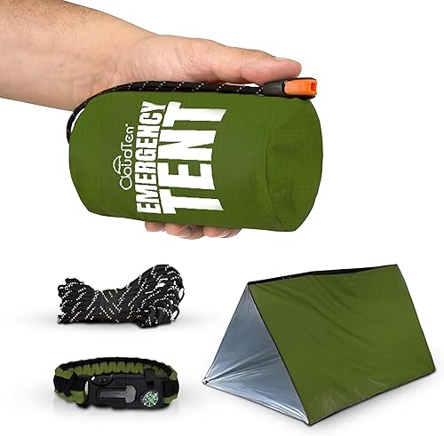 Miniatura 11 de CloudTen Emergency Tent: Lightweight 2 Person Survival Tent with Multi-Function Paracord Bracelets - Essential Survival Gear & Bug Out Bag Items for