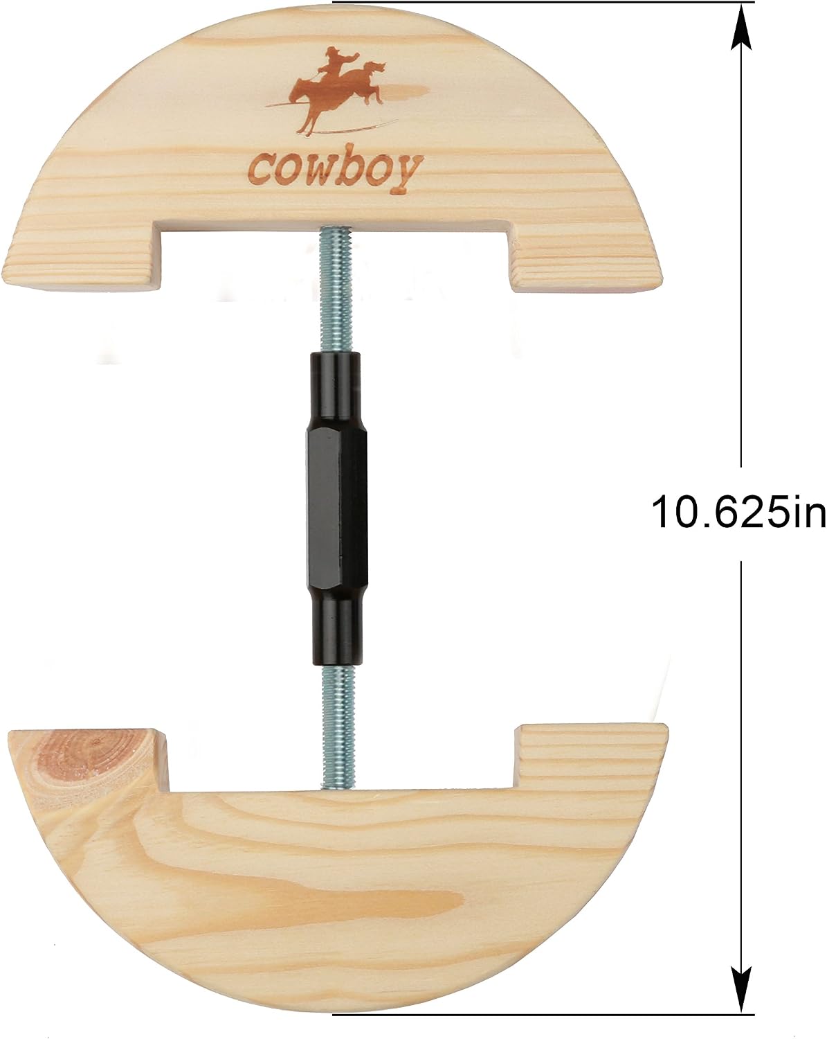 Cowboy Hat Stretcher,Large Size 7 1/2 to 10 5/8-Colourful Adjustable Buckle Heavy Duty(Large, Black)