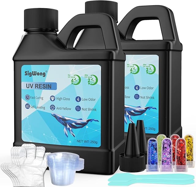 UV Resin Kit - 400g Crystal Clear Ultraviolet Epoxy Resin