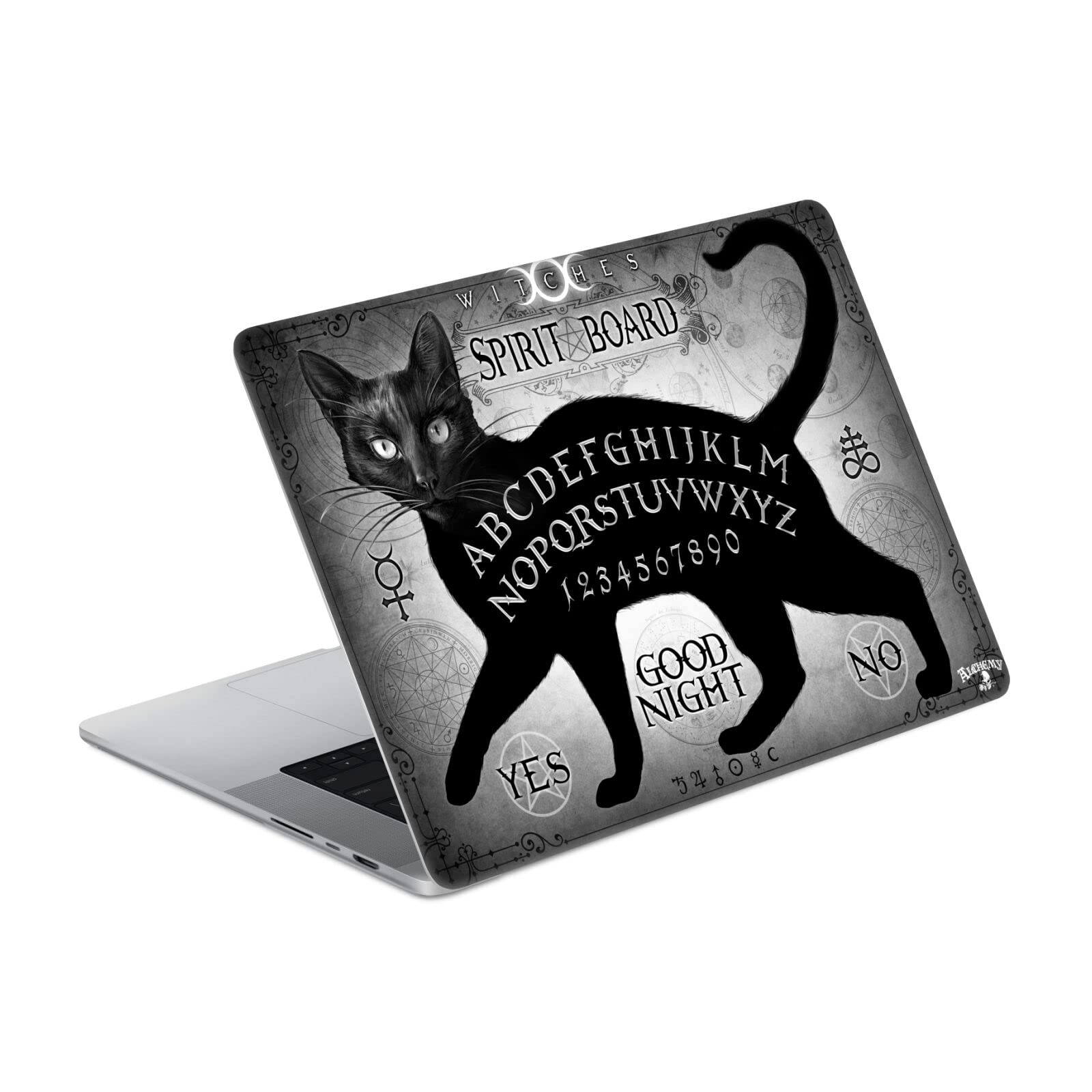 Skin MacBook Pro 16 A2485 autocollant vinyle Alchemy Gothic Chat Noir - 7