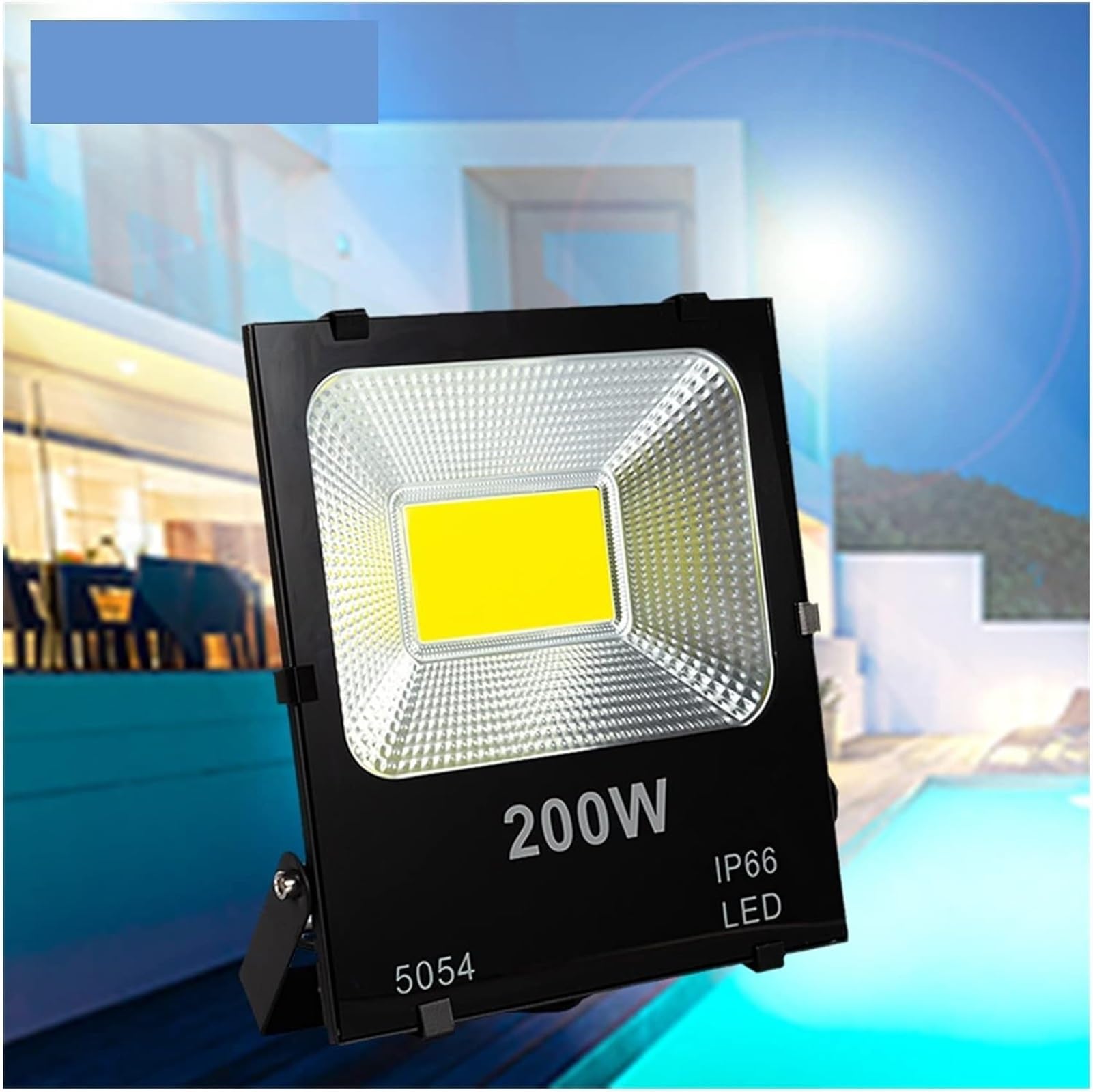 lampy solarne, Oświetlenie zewnętrzne reflektorowe do ogrodu, na podwórko, garażu, bramę(Warm 3000 K,200W)