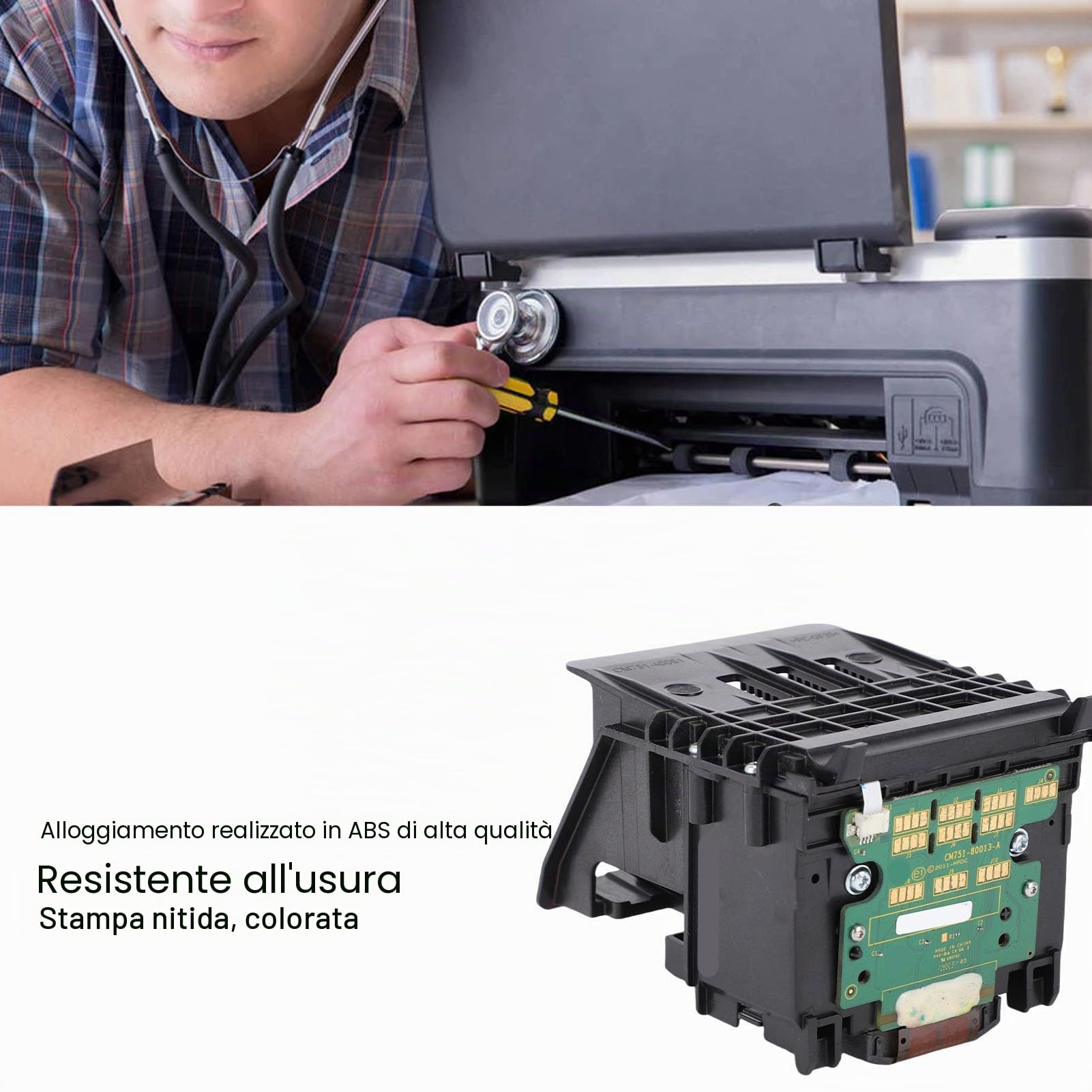 Lazmin112 Testina di Stampa per Officejet PRO 8100 8600 8610 8620 8650 251DW 251 276DW, Aggiorna 950 Testine di Stampa di Ricambio per Stampante a Chip