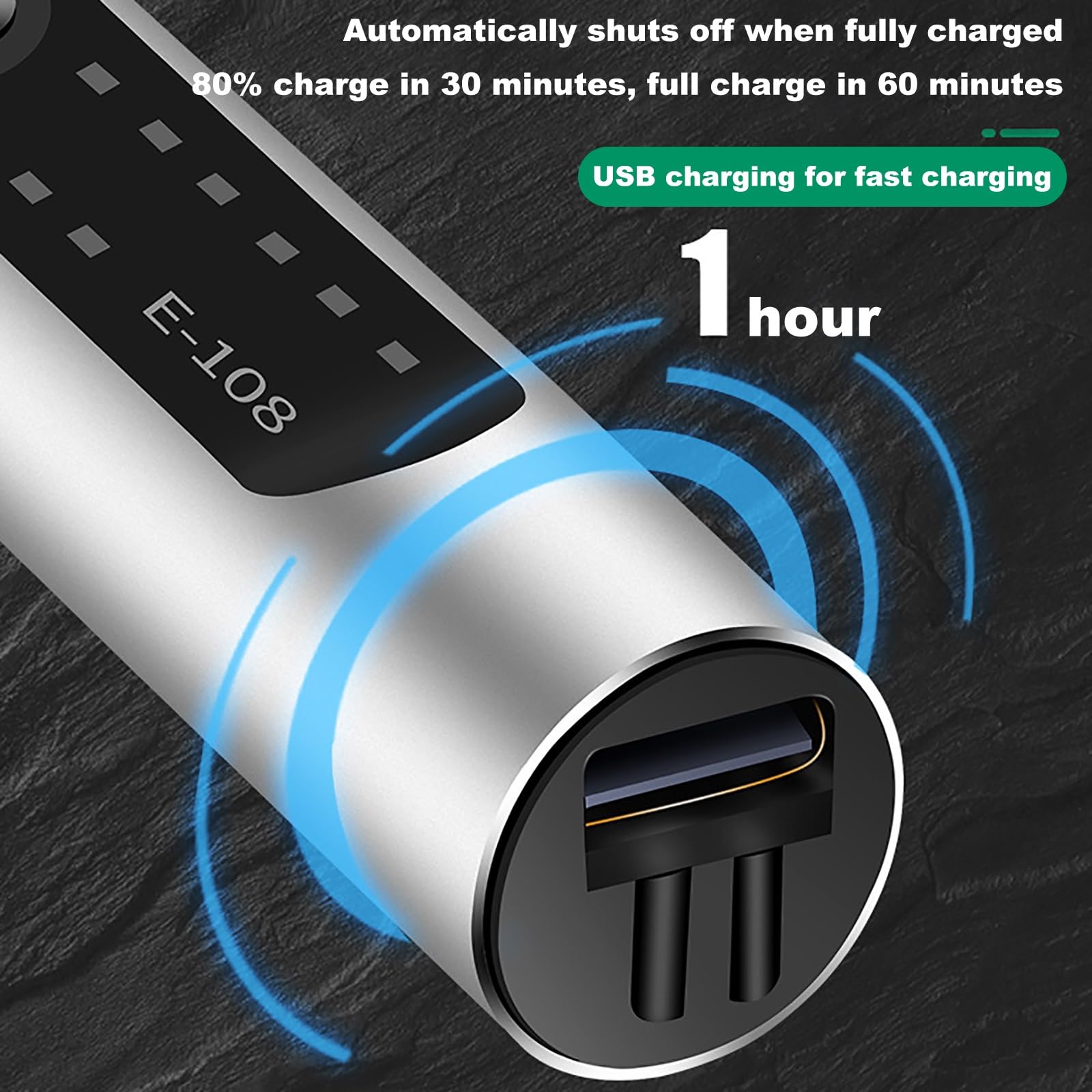 Stylo Graveur Électrique sans Fil, Multifonction Stylo De Graver, Outils De Gravure Rechargeable, Conçu pour Les Bricoleurs for Use on Plastics Wood Jewelry Metal Glass(Argent)