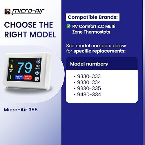 Vista 94 de MICRO-AIR - Termostato digital EasyTouch con WiFi o Bluetooth, programable y confiable, termostato Dometic para autocaravana, exteriores