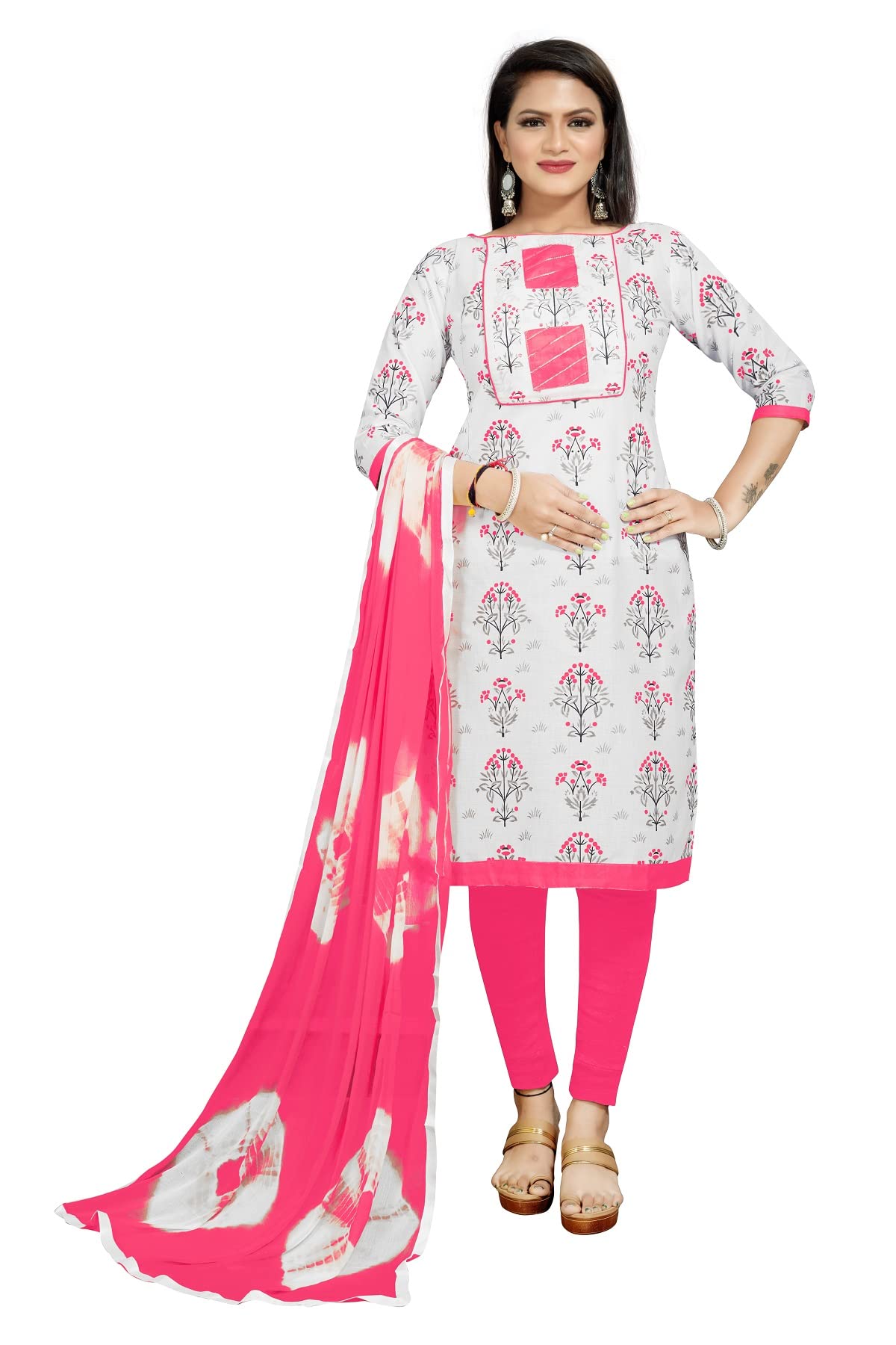 Brei's WomensCotton Printed Un-Stitched Dress Material with Dupatta -br_NitiSH NX.18028