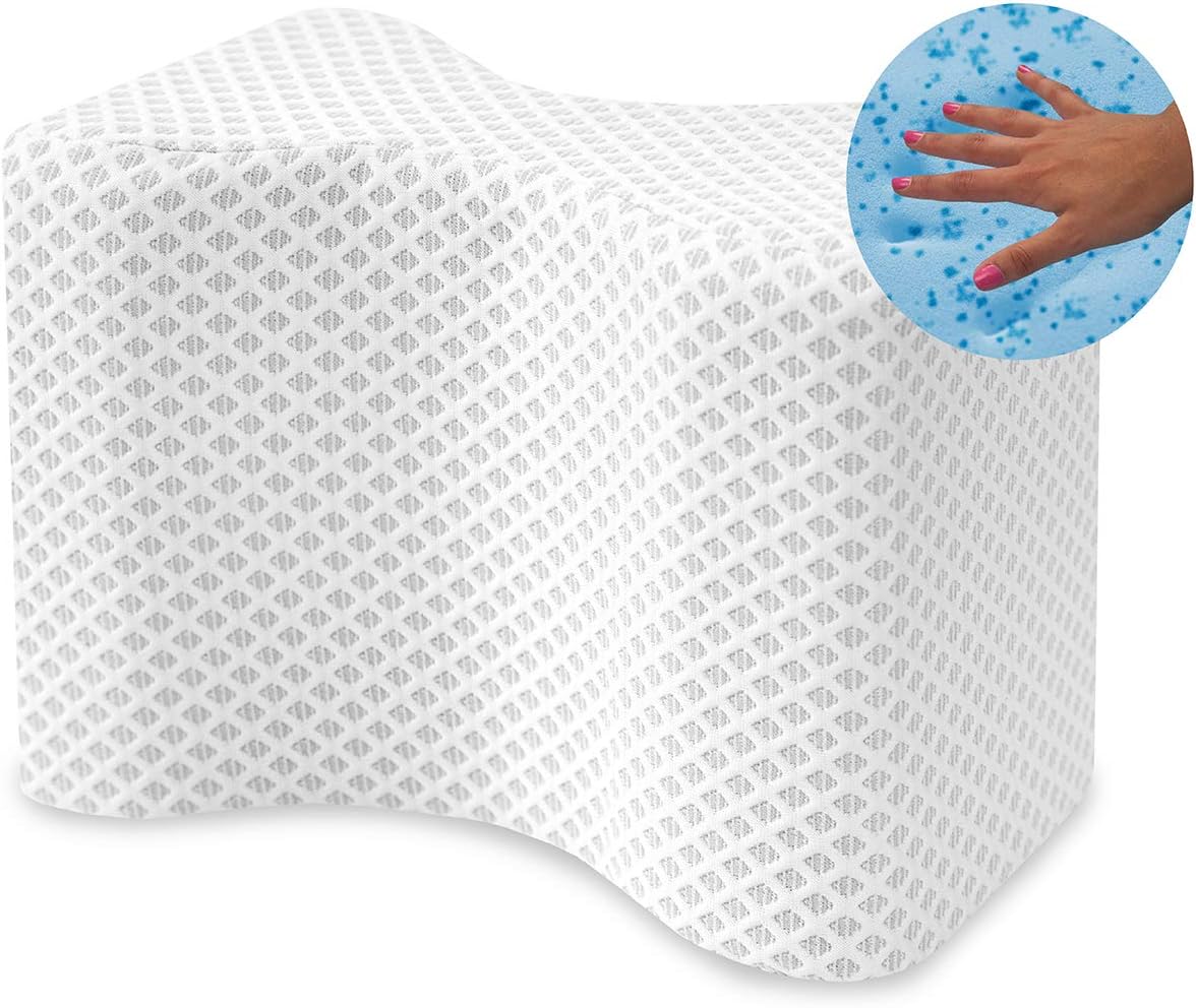 SensorPEDIC Conforming Memory Foam Knee Support Pillow, One Size, White