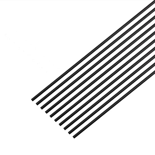 Miniatura 14 de Varillas de fibra de carbono de 0.157 in x 15.748 in barra redonda mate sólida para manualidades de bricolaje RC avión modelo coche 10 unids