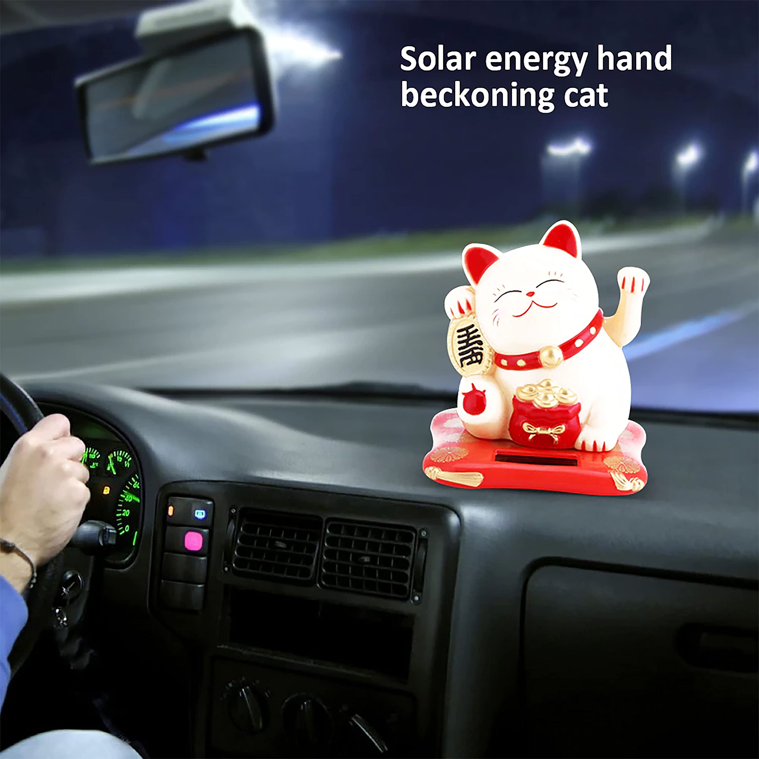 Lucky Cat Solar Maneki Neko - Bring Wealth & Good Fortune -6 Lucky Cat Solar Maneki Neko - Bring Wealth & Good Fortune -6