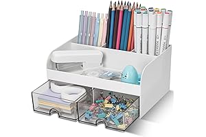 Desk Organizer with 2 Drawer: Functional Storage for Home and Office