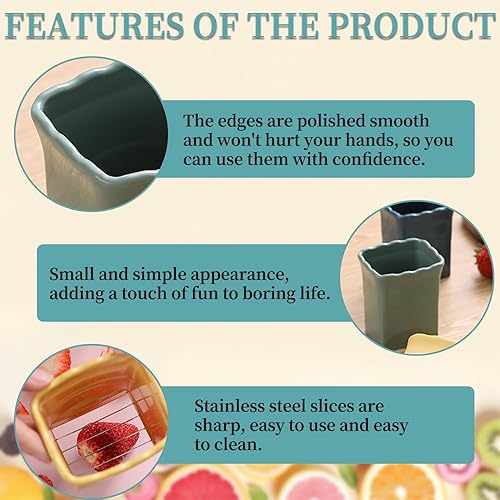 Miniatura 2 de Rebanadora de huevos de acero inoxidable suave para frutas 2024, nueva mini rebanadora de fresas multifuncional, rebanadoras de plátanos, creativas