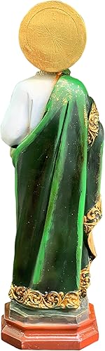 Vista 3 de Figura de San Judas de 13 pulgadas de alto, decoración religiosa de San Judas Tadeo