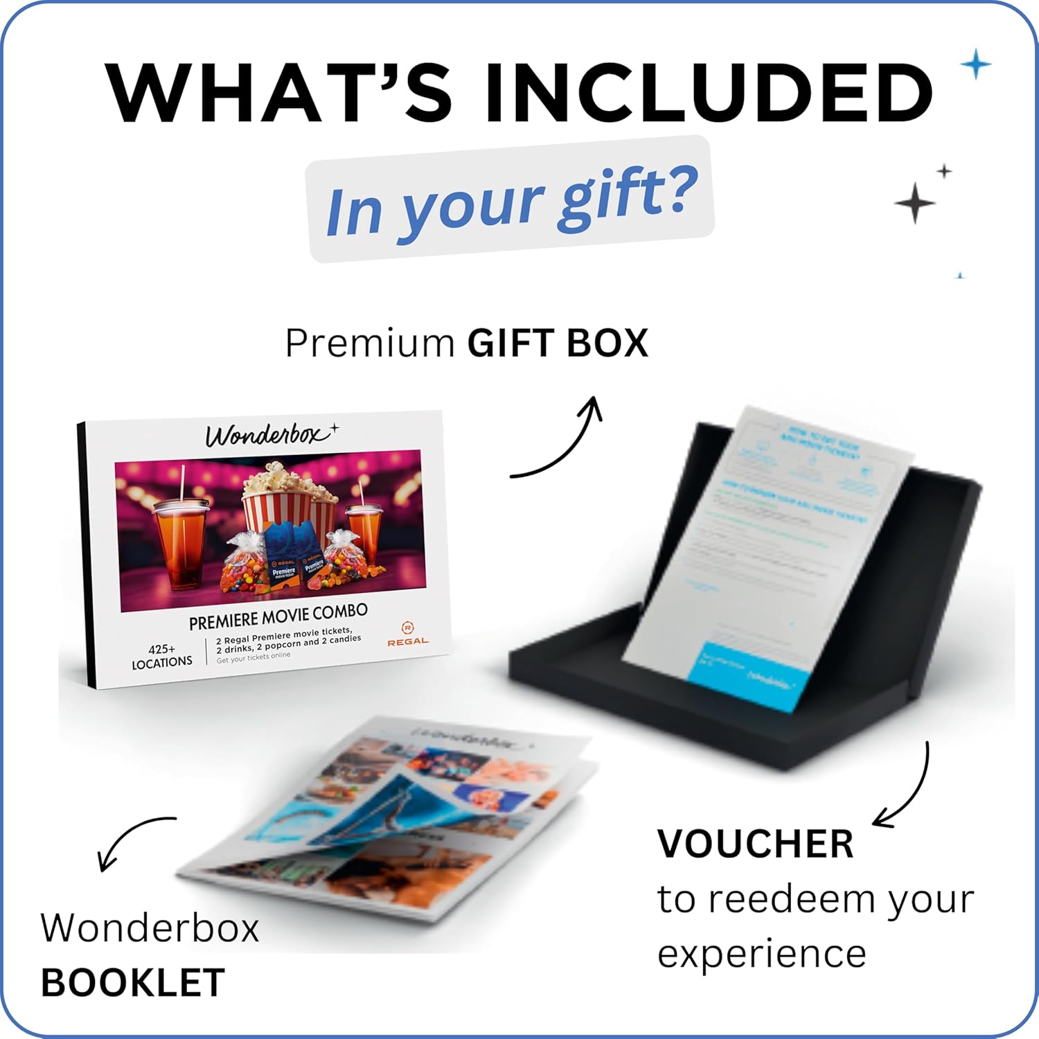 Wonderbox Regal Movie Gift Box, 2 Tickets, 2 Drinks, 2 Popcorn & 2 Candies Movie Night Experience for 2, Valid at 425 Locations - Image 3