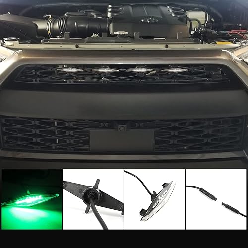 Miniatura 5 de ROCCS Luces LED RGB para parrilla Toyota 4Runner TRD Pro 2014-2019, SR5, TRD Off-Road, Limited 2014-2023 TRD Pro parrilla delantera Raptor luz con